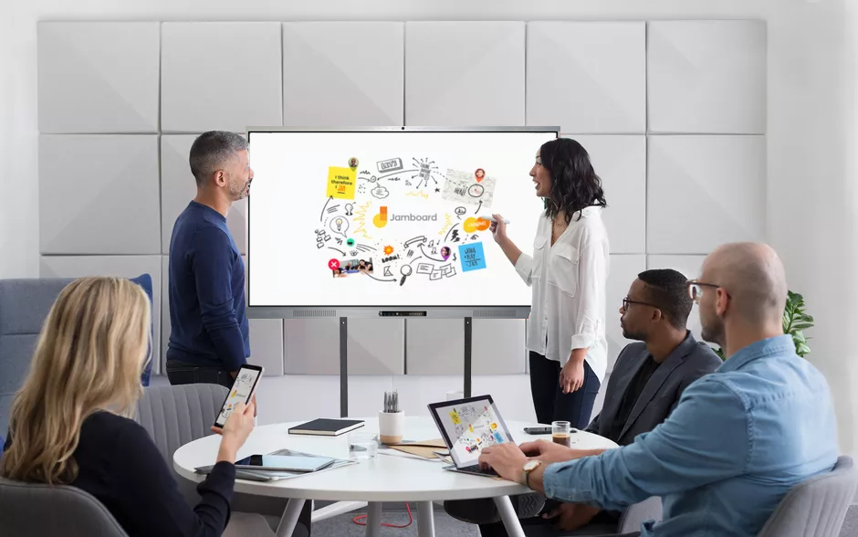 Inteactive flat panel display